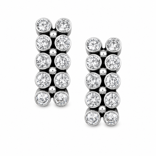 "Gemma” Silver earrings