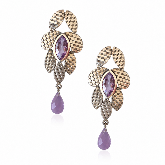 Betty - Silver Amethyst Earrings