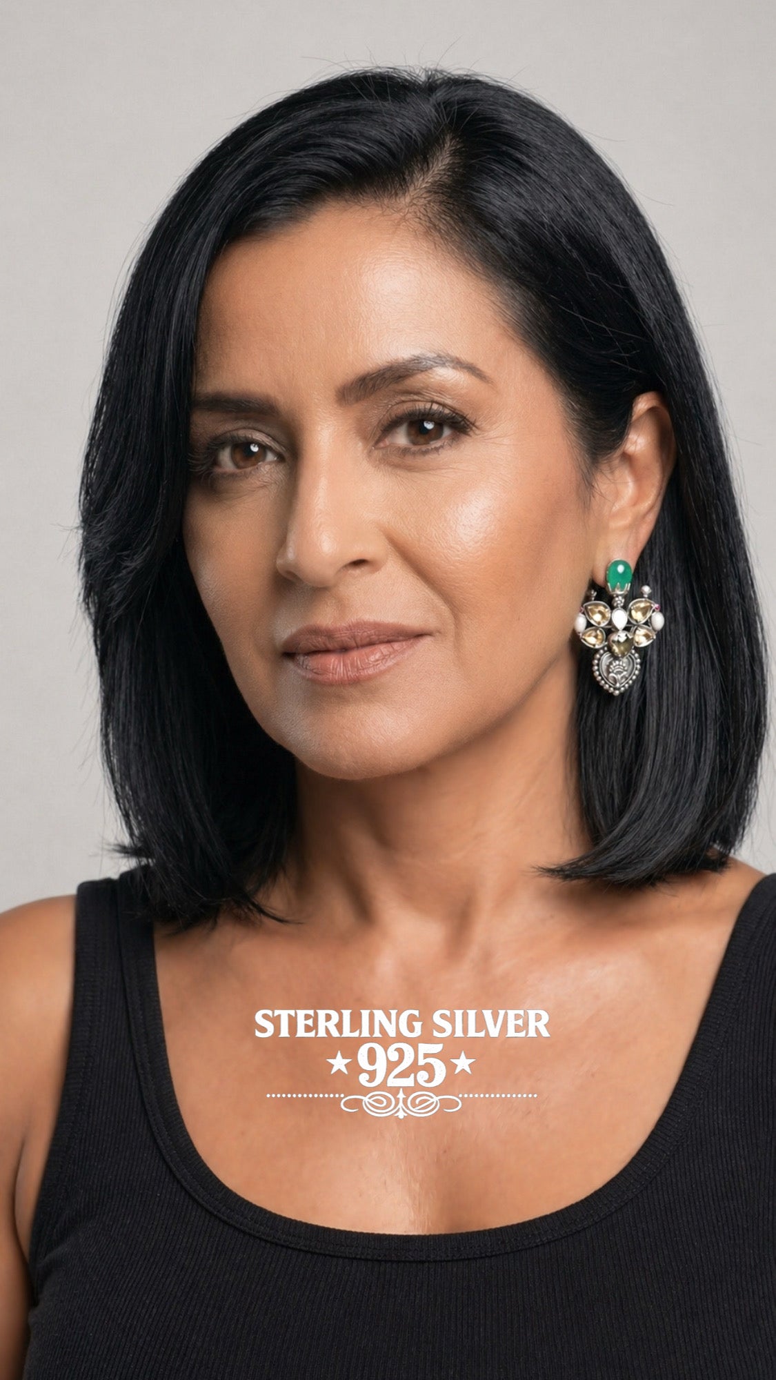 "Veronika" Mirror Drop earrings