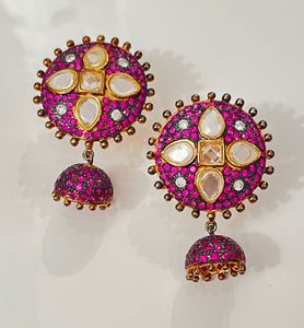 "Esha" Jhumka earrings (Sample Sale)