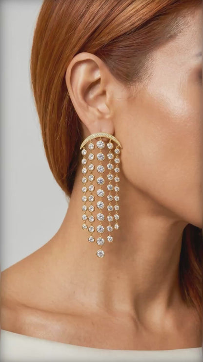 "Janet" Shimmer Drape Earrings
