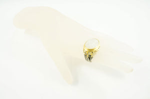 "Climber Leaves" Cocktail Ring - Moonstone