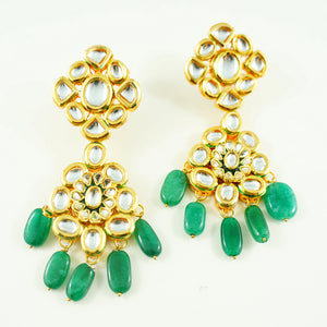"Azara" Necklace and Earring Set - Green Onyx