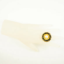 Load image into Gallery viewer, Round &quot;Flower&quot; Ring -  Black Onyx
