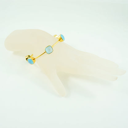 Blue Onyx Gem Bangle