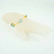 Load image into Gallery viewer, Blue Onyx Gem Bangle