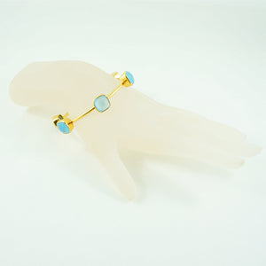 Blue Onyx Gem Bangle