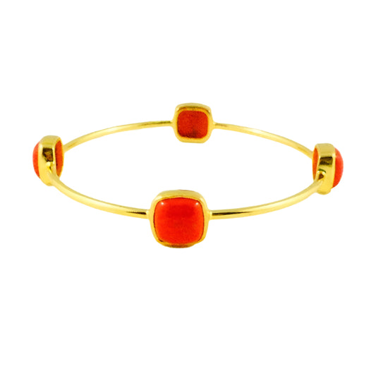 Red Coral Gem Bangle