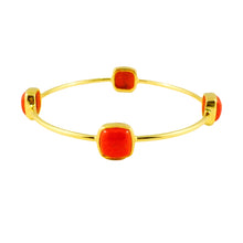 Load image into Gallery viewer, Red Coral Gem Bangle