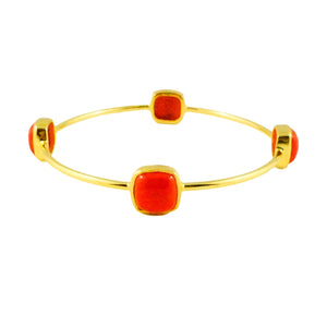 Red Coral Gem Bangle