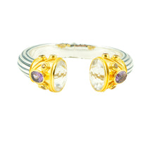Load image into Gallery viewer, &quot;Greek Goddess&quot; Cuff - Colourless Crystals