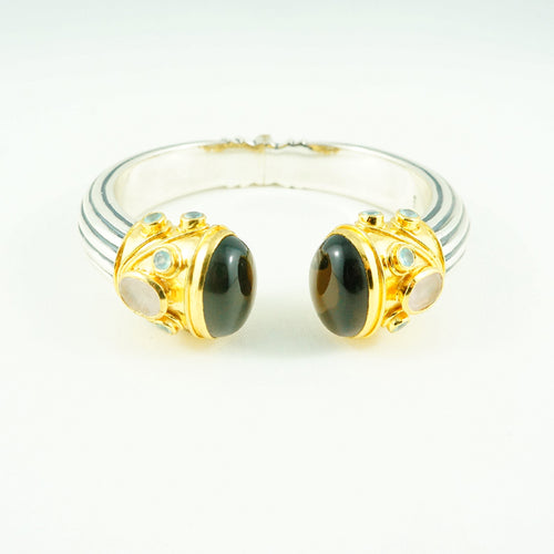 Greek Goddess Cuff - Smoky Quartz