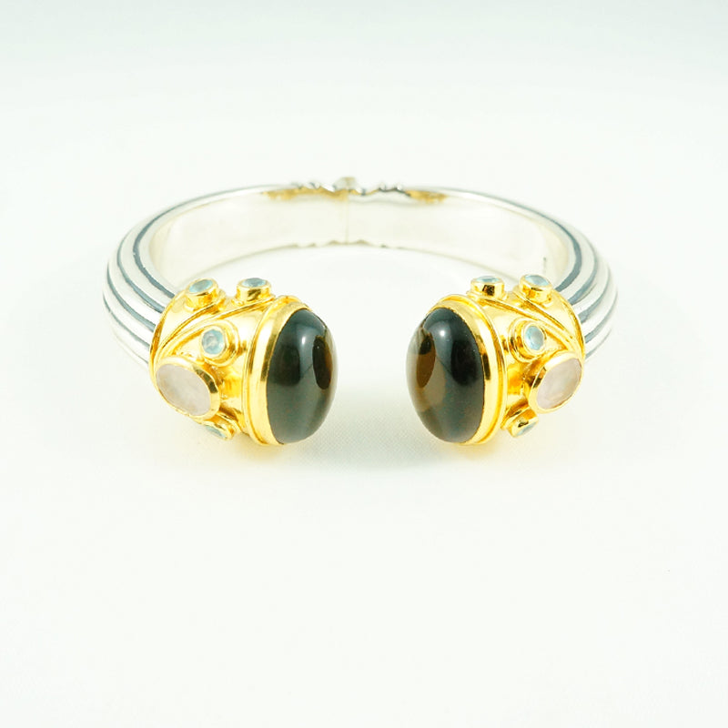 Greek Goddess Cuff - Smoky Quartz