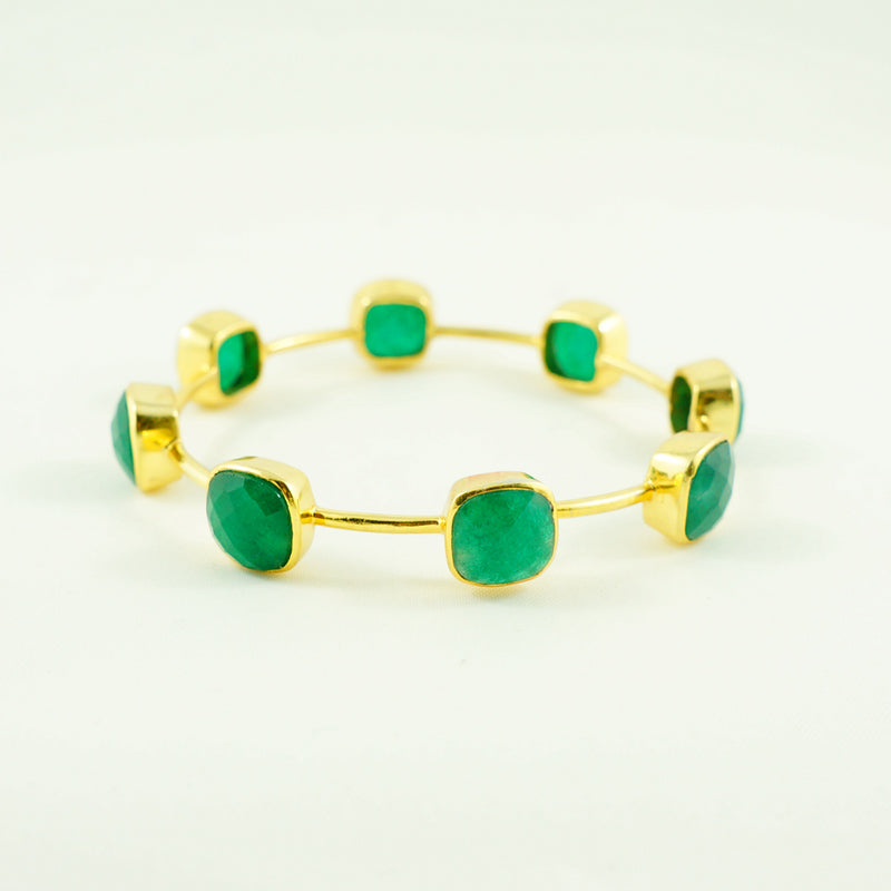 Green Onyx Gem Bangle
