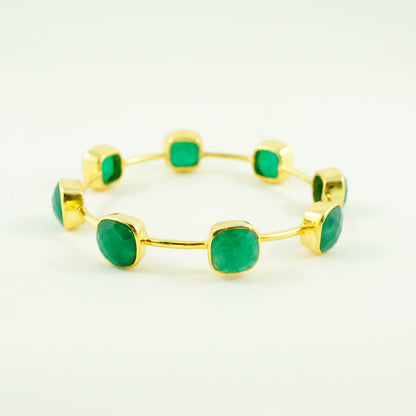 Green Onyx Gem Bangle