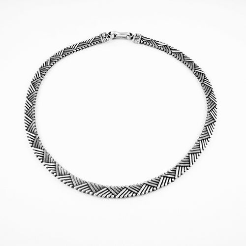 Hasthi Necklace -  Oxidised Silver