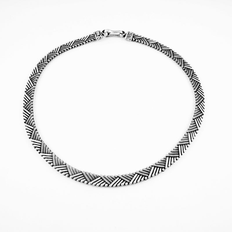 Hasthi Necklace -  Oxidised Silver