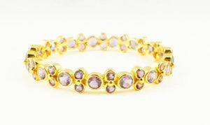Amethyst Lydia Bangle - Gold