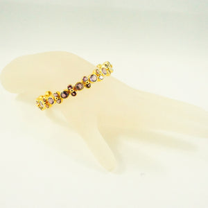Amethyst Lydia Bangle - Gold
