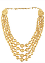 Load image into Gallery viewer, &quot;Medusa&quot; Gold Round Bead Necklace