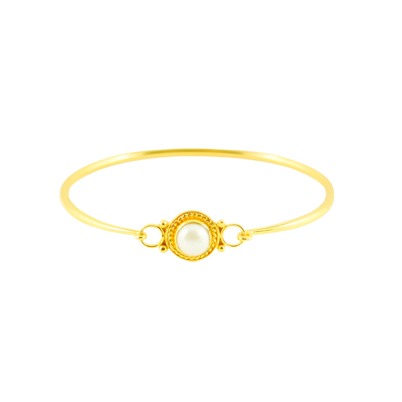 Pearl Bree Bangle - White