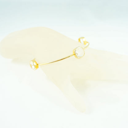 Colourless Quartz Crystal Gem Bangle