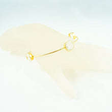 Load image into Gallery viewer, Colourless Quartz Crystal Gem Bangle