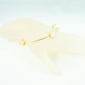Colourless Quartz Crystal Gem Bangle