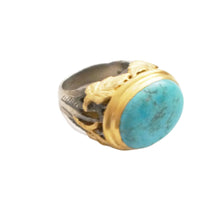 Load image into Gallery viewer, &quot;Climber Leaves&quot; Cocktail Ring - Turquoise