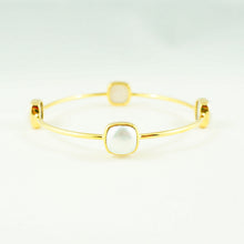Load image into Gallery viewer, White Pearl Gem Bangle