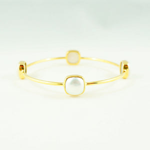 White Pearl Gem Bangle