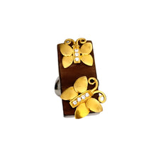 Load image into Gallery viewer, Zircon “Butterflies ” Ring