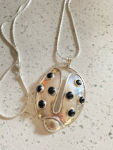 Load image into Gallery viewer, “Love bug&quot; Black Onyx Silver Pendant Necklace