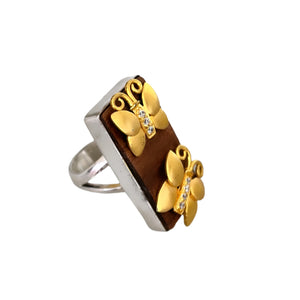 Zircon “Butterflies ” Ring