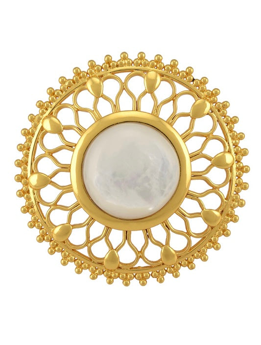 "Anya" Cocktail Ring - Pearl
