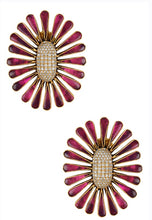 Load image into Gallery viewer, &quot;Sabina&quot; Pink Floral Stud Earrings