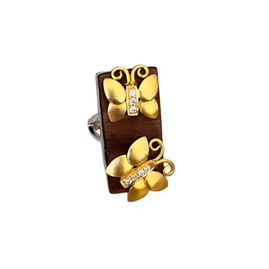Zircon “Butterflies ” Ring