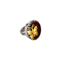 Load image into Gallery viewer, Zircon “Butterfly” Ring