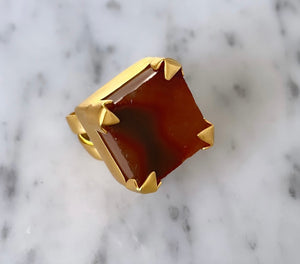 Lemon Agate “Sultan” Ring