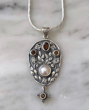Load image into Gallery viewer, “Birthstone&quot; Silver Pendant Necklace - Smoky Quartz