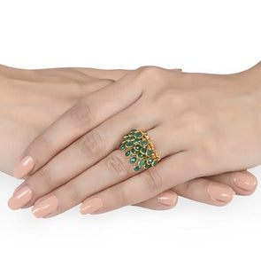 Shirley Green Charm Ring
