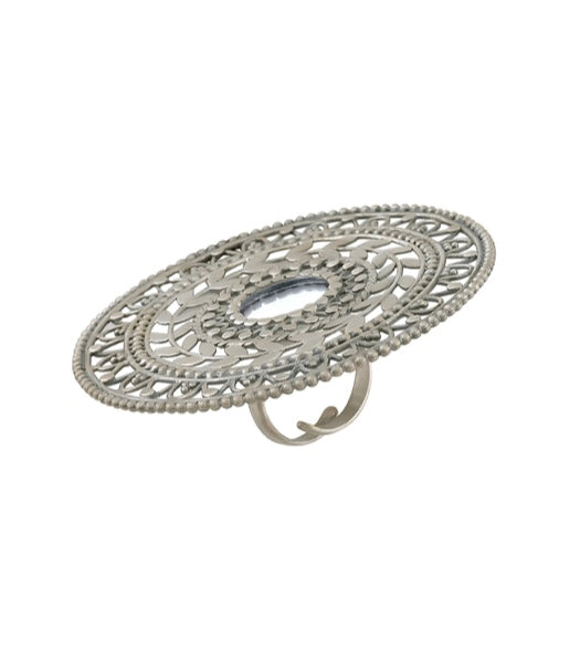 "Ciara" Cocktail Ring - Mirror