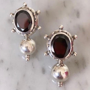 "Alex” Almandine Garnet earrings