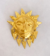 Load image into Gallery viewer, Sterling Silver Gold Plated &quot;Helios Sun&quot; God Necklace