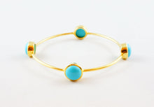 Load image into Gallery viewer, Turquoise Gem Bangle